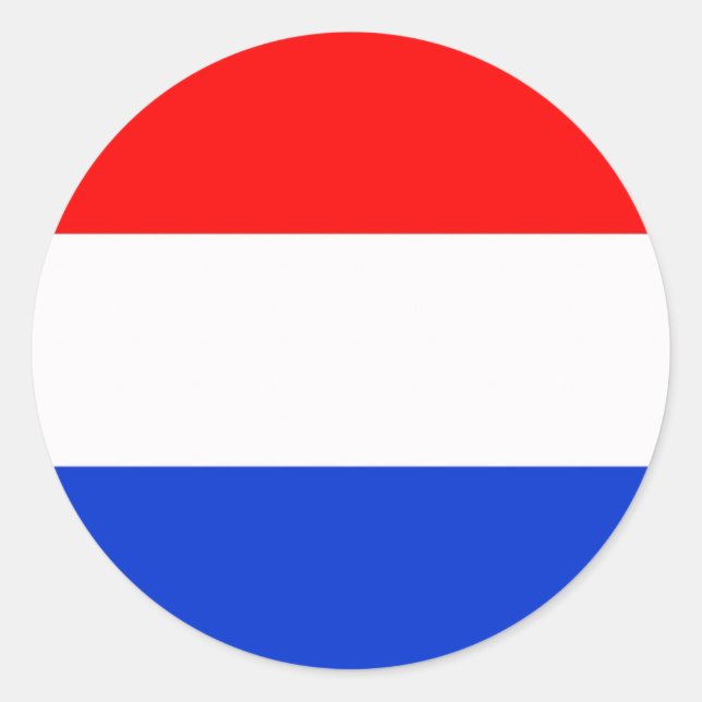 Niederländische Flagge Runder Aufkleber (Vorderseite)