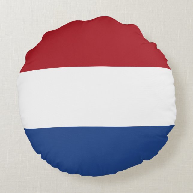 niederländische Flagge Rundes Kissen (Rückseite)