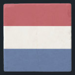 Niederländische Flagge Steinuntersetzer<br><div class="desc">Patriotische Flagge der Niederlande.</div>