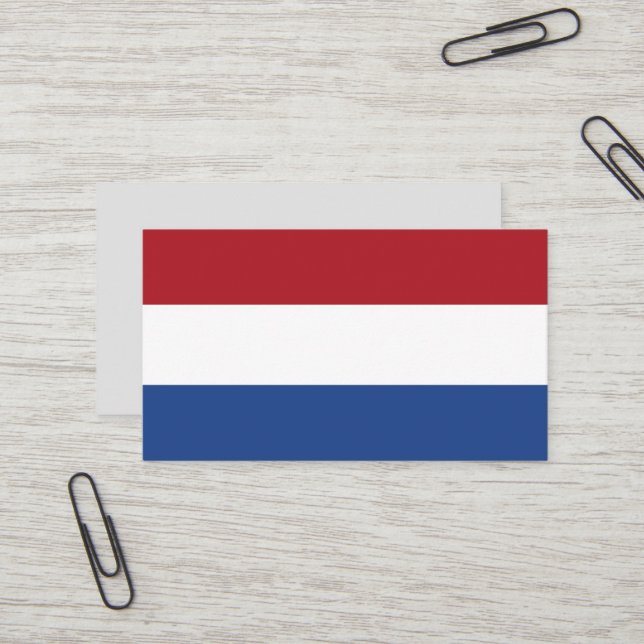 niederländische Flagge Visitenkarte (Vorderseite/Rückseite Beispiel)