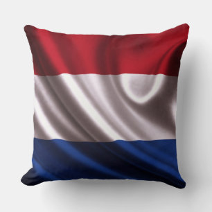 Niederländische Flaggenwirbel-Kissen Kissen