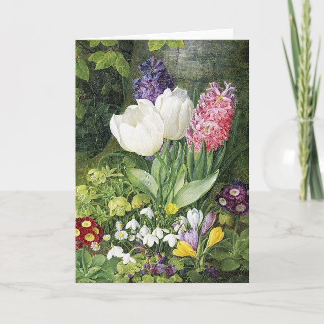 Niederländische Frühlingsblumen Karte (Vorderseite)