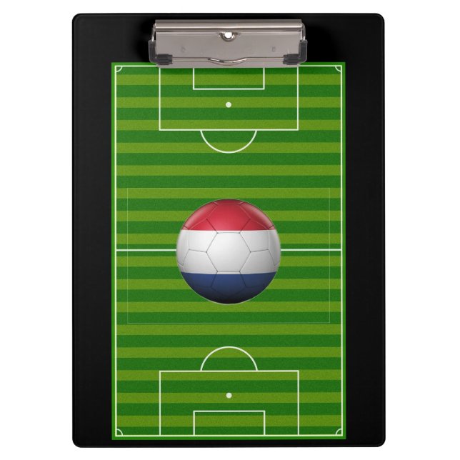 Niederländische Fußballflagge Klemmbrett (Vorderseite)