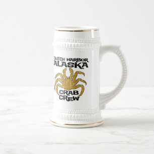 NIEDERLÄNDISCHE HAFEN-ALASKA-KRABBEN-CREW BIERGLAS