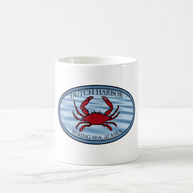 Niederländische Hafen-Krabbe, die Blau fischt Kaffeetasse (Mittel)