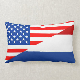 niederländische halbe Flagge USA Vereinigter Lendenkissen
