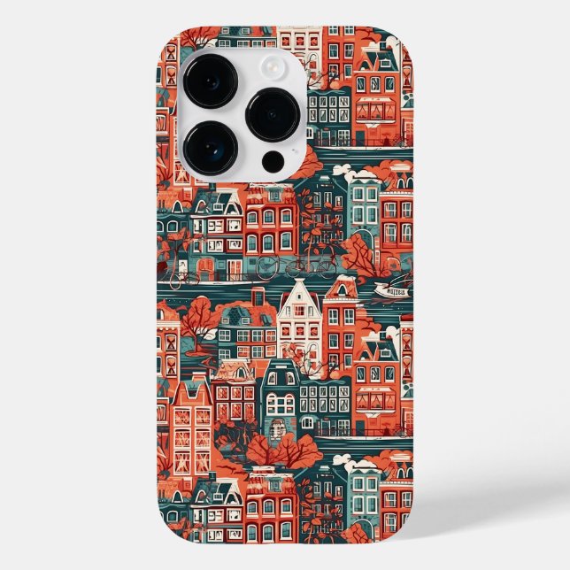 Niederländische Häuser Muster Case-Mate iPhone 14 Pro Hülle (Rückseite)
