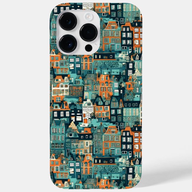 Niederländische Häuser Muster Case-Mate iPhone 14 Pro Max Hülle (Rückseite)