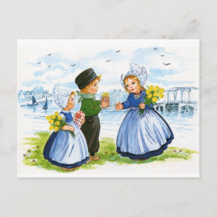 Niederländische Kinder Postkarte