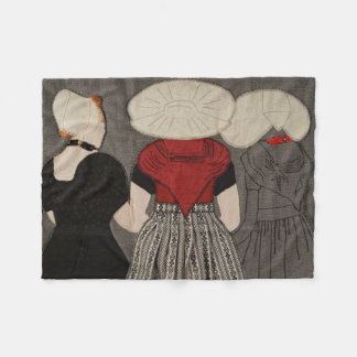 Niederländische Ladys in traditioneller Kleidung - Fleecedecke