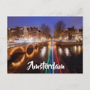 Niederländische Landschaftswasserwege Amsterdam Postkarte