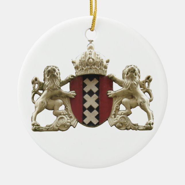 Niederländische Löwe-Verzierung Keramikornament (Vorne)
