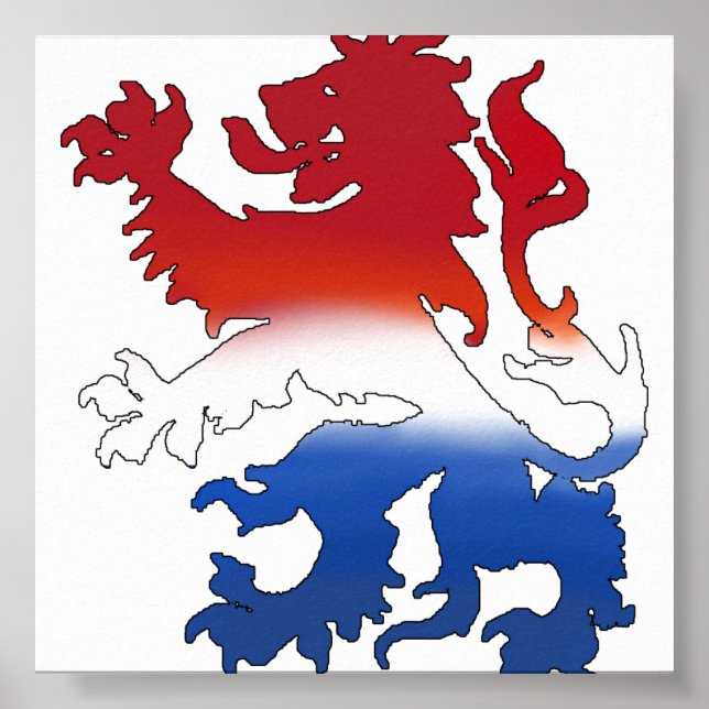 Niederländische Löwenflagge Poster (Vorne)