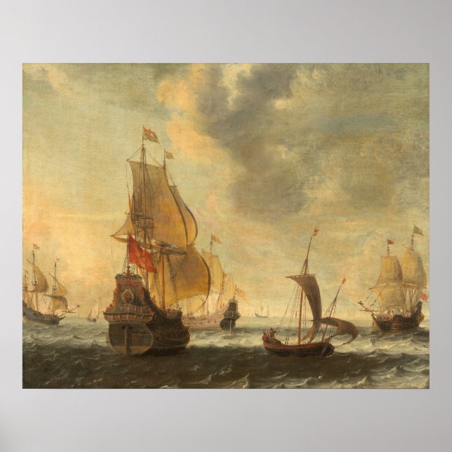 Niederländische Schiffe - Adriaensz Bellevois Kuns Poster (Vorne)