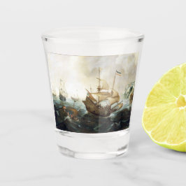 Niederländische Schiffe in den 1600ern Schnapsglas