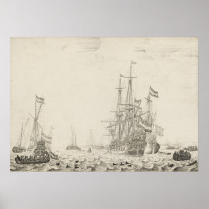 Niederländische Schiffe - Willem van de Velde Fine Poster