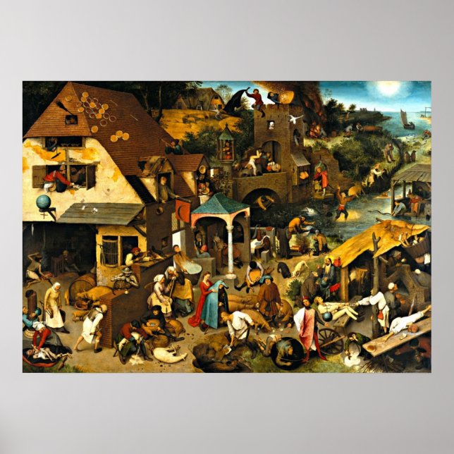 niederländische Sprichwörter, ein Bild von Pieter  Poster (Vorne)