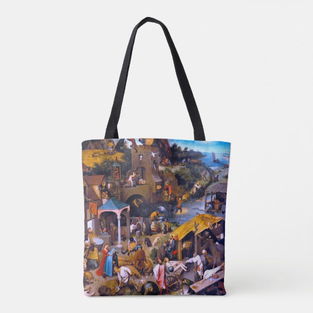 niederländische Sprichwörter, Pieter Bruegel der Ä Tasche (Rückseite)