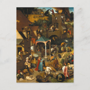 Niederländische Sprichwörter von Pieter Bruegel, d Postkarte