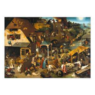 Niederländische Sprichwörter von Pieter Bruegel  Fotodruck