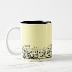 Niederländische Stadthäuser Zweifarbige Tasse