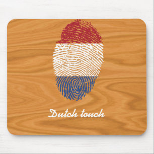 Niederländische Touchfingerabdruckflagge Mousepad