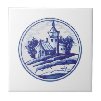 Niederländische traditionelle blaue Fliese