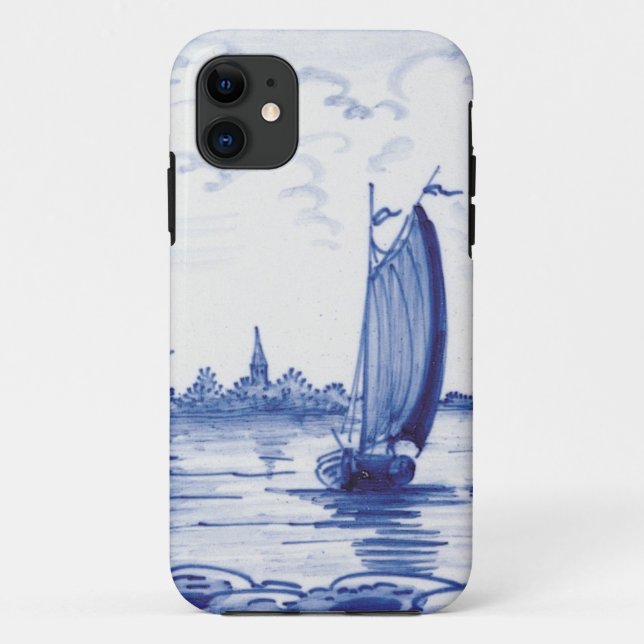 Niederländische traditionelle blaue Fliese Case-Mate iPhone Hülle (Rückseite)