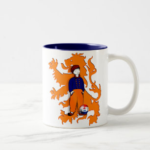 Niederländische traditionelle Holländer verstopf Zweifarbige Tasse