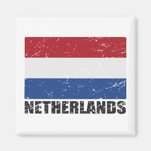 Niederländische Vintage Flagge Magnet