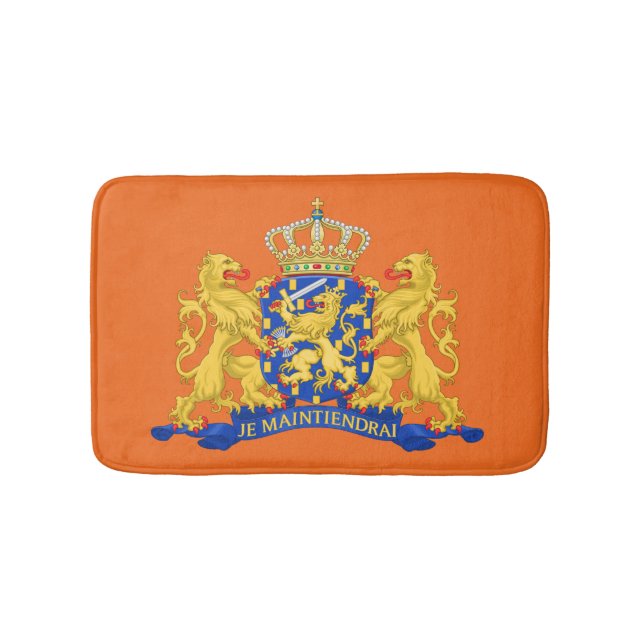 Niederländische Wappen auf Orange bmcnt Badematte (Vorderseite)
