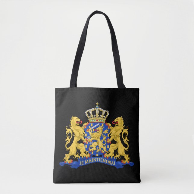 Niederländische Wappen auf schwarzer Seite Tasche (Vorderseite)