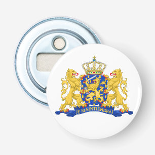 Niederländische Wappen auf weißem Untergrund Flaschenöffner