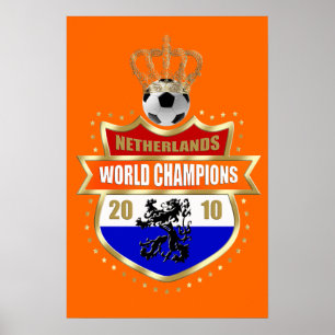 Niederländische Welt verficht Abzeichen 2010 Poster