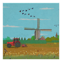 Niederländische Windmühle Landschaft Niederlande