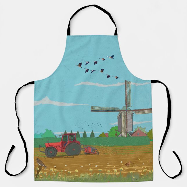 Niederländische Windmühle Landschaft Niederlande Schürze (Vorderseite)