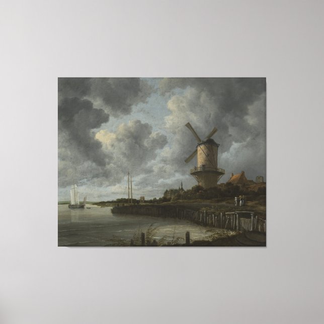 Niederländische Windmühle Wijk bij Duustede, Ruisd Leinwanddruck (Vorderseite)