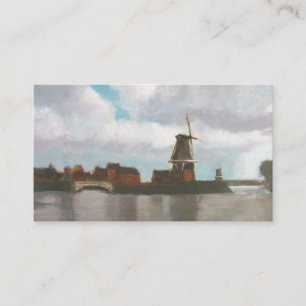 Niederländische Windmühlen, die Kunst-Visitenkar Visitenkarte