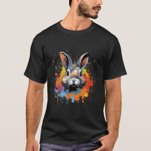 Niederländische Zwergkaninchen - farbenfrohe Splas T-Shirt