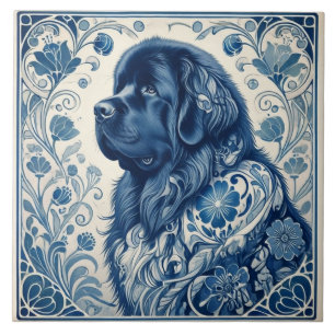 Niederländischer Blau Newfie Fliese