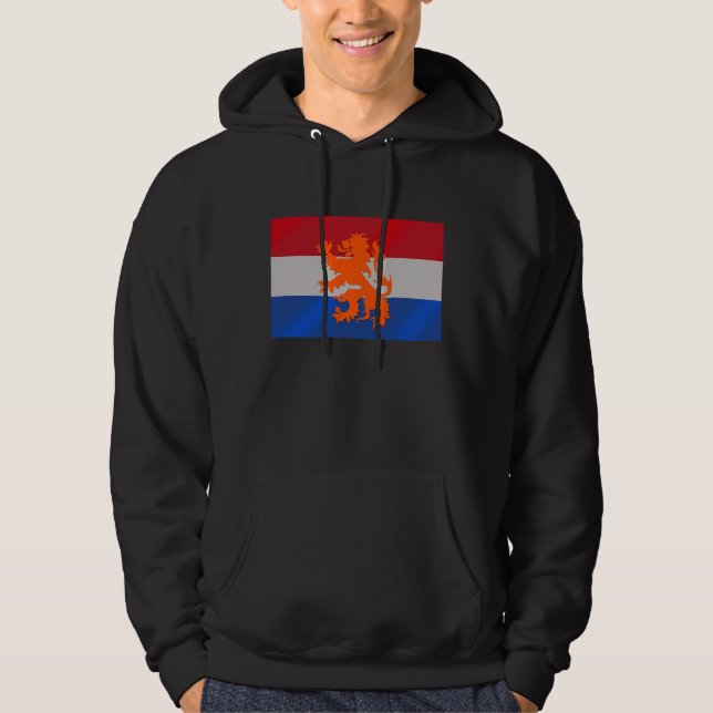 Niederländischer Flagge Holländer-Löwe Hoodie (Vorderseite)