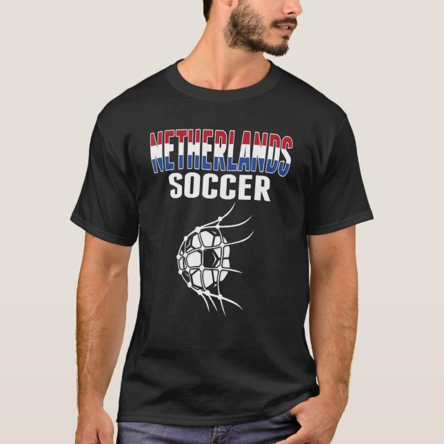 Niederländischer Fußballball im Netz T-Shirt (Vorderseite)