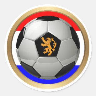 Niederländischer Fußballball mit niederländisch Runder Aufkleber