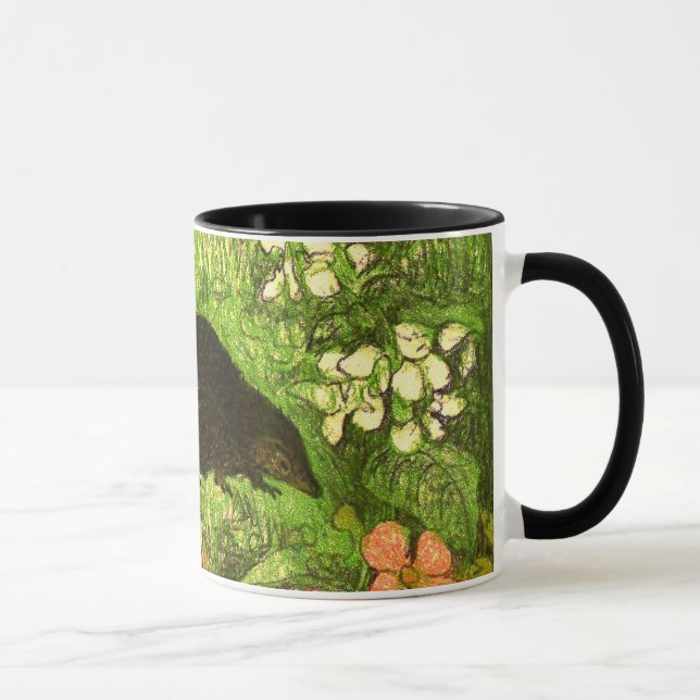 Niederländischer Jugendstil-Igel und Babys Tasse (Rechts)