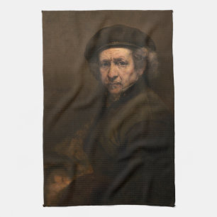 Niederländischer Künstler Rembrandt Selbstporträt  Geschirrtuch