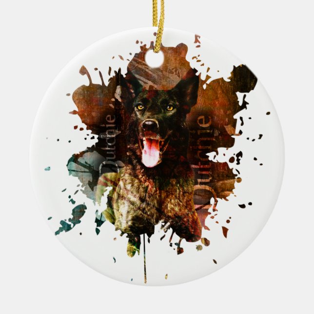 Niederländischer Schäferhund - Dutchie Keramikornament (Vorne)