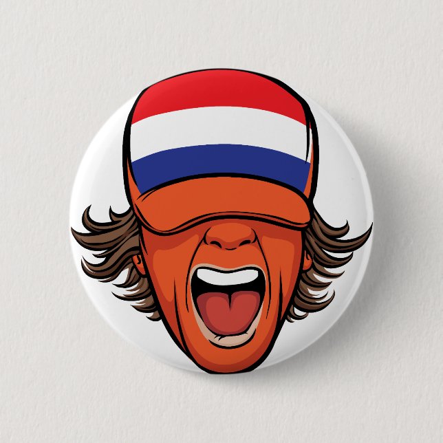 Niederländischer Sport-Fan Button (Vorderseite)