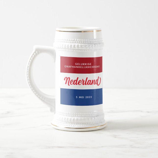 Niederländischer Unabhängigkeitstag Niederländisch Bierglas (Links)