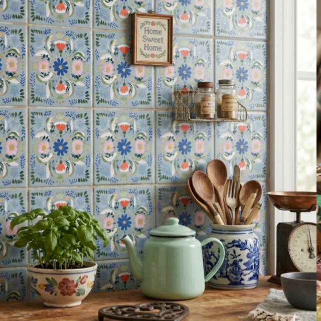 Niederländisches blaues Blumen Cottage Fliese (Von Creator hochgeladen)