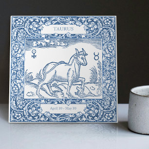 Niederländisches Delft-Blau Stier Antikes Sternzei Fliese